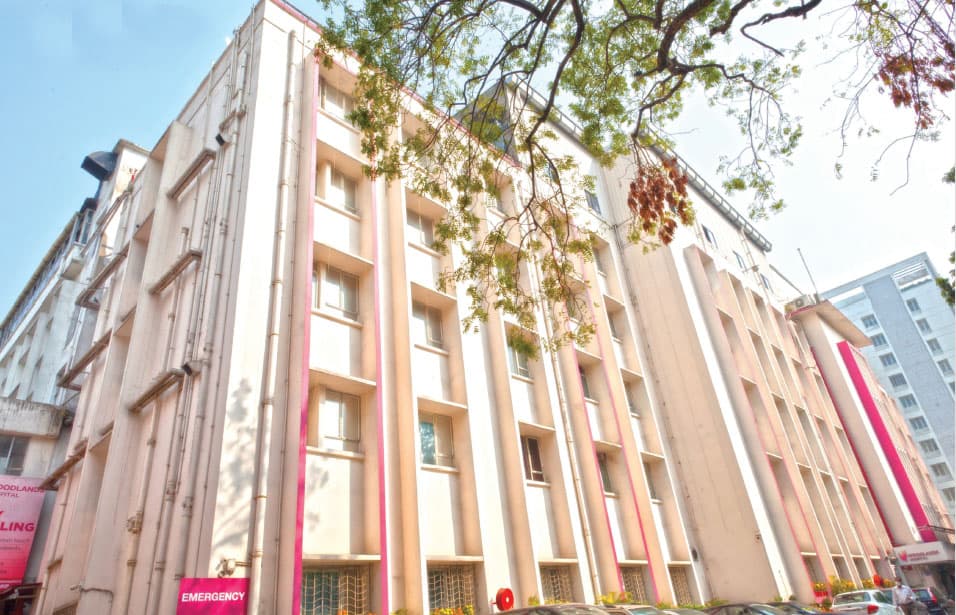 Woodlands Hospital main building in Alipore, Kolkata